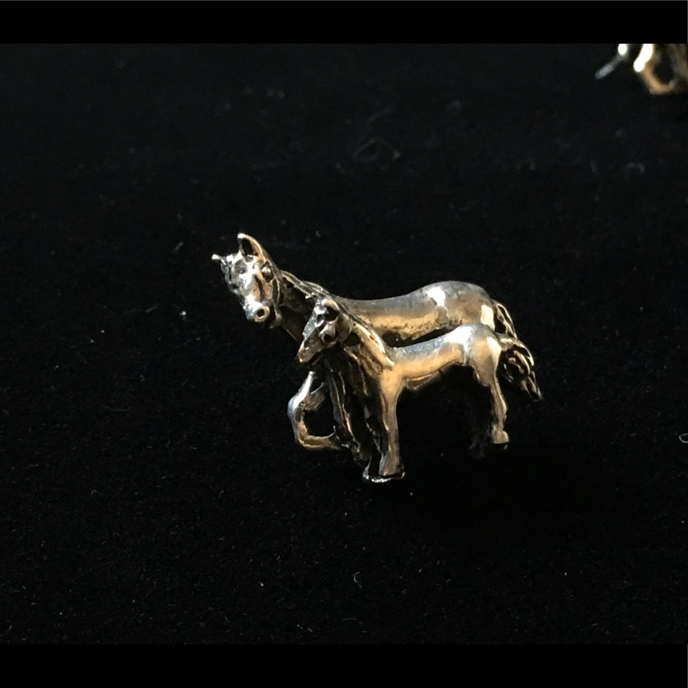 Vintage Silver Horse Earrings - Picture 2 of 11